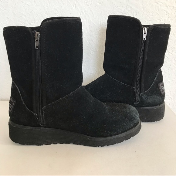 Skechers Women's Black Leather Suede Mid Calf Boot - Picture 4 of 11